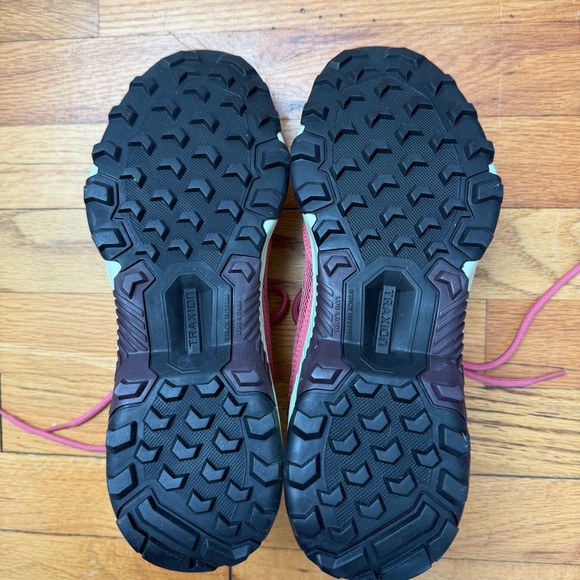 Adidas Women's Pink and White Hiking Sneakers - Picture 4 of 5